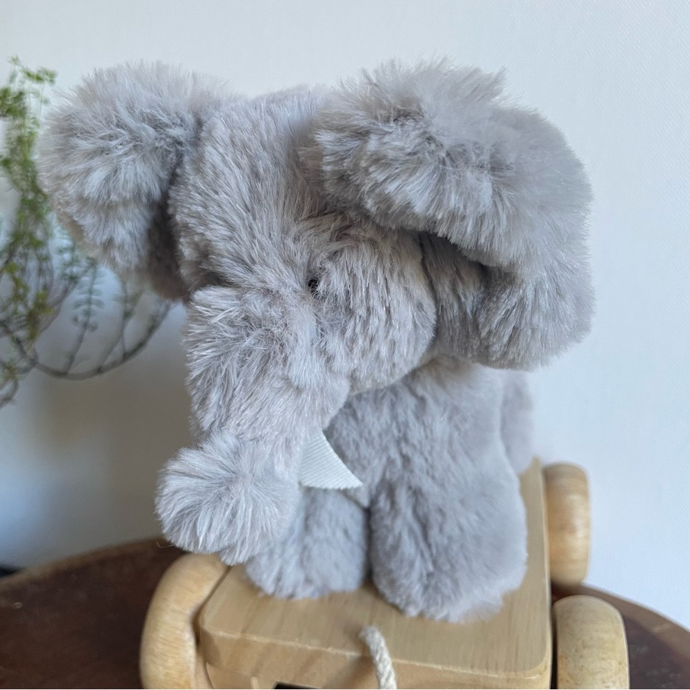 Pottery Barn Kid plush stuffed animal baby nursery elephant monkey gray neutral - Picture 5 of 14